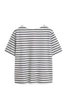 Stripe Boatneck Ss T-Shirt White GANT