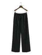 Wool Blend Pull On Pants Black GANT