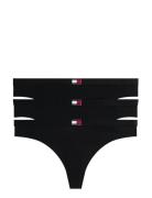 3 Pack Thong Black Tommy Hilfiger
