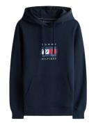 Linear Flag Graphic Hoodie Navy Tommy Hilfiger