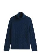 Soft Wool Cable Roll-Nk Ls Swt Navy Tommy Hilfiger