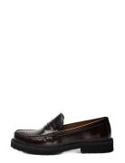 Slhhugo Leather Plain Penny Loafer Noos Brown Selected
