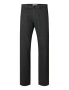 Slh196-Straight Miles Brushed Pant Noos Grey Selected