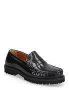 Slhhugo Leather Plain Penny Loafer Noos Black Selected