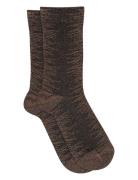 Ulla Glitter Socks Brown Mp Denmark
