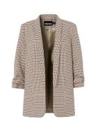 Pcbosella 3/4 Printed Blazer Noos Bc Beige Pieces