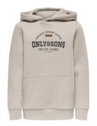 Osjceres Reg Vintage Print Hood Swt Noos Cream ONLY & SONS