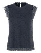 Pcolline Sl Lace Top Wvn Noos Black Pieces