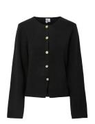 Pcfarie Ls O-Neck Split Knit D2D Fsy Black Pieces