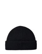Slhmason Merino Sailor Wool Beanie Black Selected