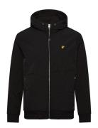 Half Raglan Hybrid Hoodie Black Lyle & Scott