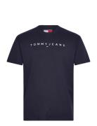 Tjm Reg Linear Logo Tee Ext Navy Tommy Jeans