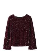 Nkfrusitta Ls Bow Blouse Burgundy Name It