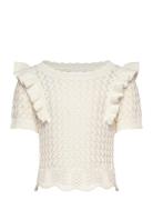 Top Knitted With Flounce White Lindex