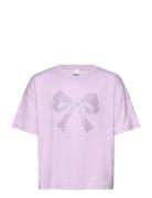Top With Rhinest S Bow Purple Lindex