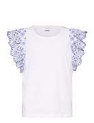 Top Jersey With Schiffly Sleev White Lindex