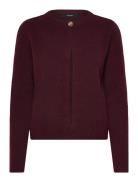 Vmmarina Ls O-Neck Cardigan Boo Burgundy Vero Moda