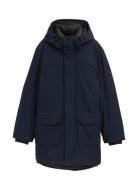 Tech Hooded Parka Navy Tom Tailor