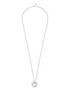Liz Double Ring Crystal Pendant Neck 45 Silver SNÖ Of Sweden