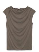 Rwbiarritz Ss Waterfall T-Shirt Brown Rosemunde