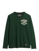 Vintage Athletic Chest Ls Tee Green Superdry