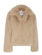 Nmevie L/S Fur Jacket Noos Beige NOISY MAY