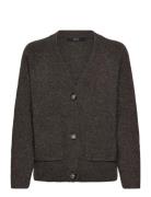 Vmboom Ls V-Neck Button Cardigan Ga Noos Brown Vero Moda