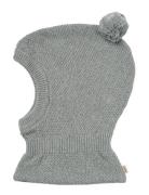 Knitted Balaclava Pomi Green Wheat