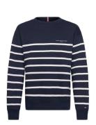 Mini Corp Stripe Crew Neck Navy Tommy Hilfiger