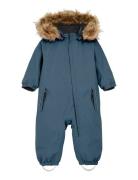 Baby Coverall W. Fake Fur Blue Color Kids