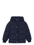 Quilted Jacket Solid Navy Minymo