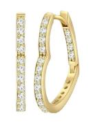 Lovely Oval Crystal Ear Gold SNÖ Of Sweden