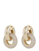 Liz Double Ring Crystal Ear Gold SNÖ Of Sweden