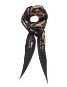 Leopard Printed Silk Elongated Triangle Black Coach Accessories