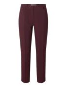 Slfrita-Ria Mw Cropped Pant Mel Noos Burgundy Selected