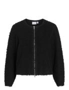 Vipaza O-Neck L/S Zipper Knit Cardigan Black Vila