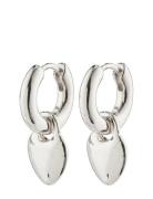 Sophia Heart Hoops Silver-Plated Silver Pilgrim