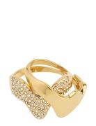 Connect 2-In-1 Set Crystal Rings Gold-Plated Gold Pilgrim