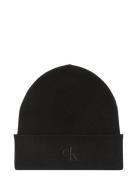 Ck Fine Rib Beanie Black Calvin Klein