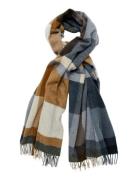Monica Checked Scarf Brown Newhouse