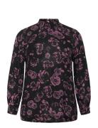 Kcami Ls Blouse Printed Black Kaffe Curve