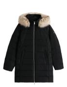 Mw Down Slim Coat With Fur Black Tommy Hilfiger