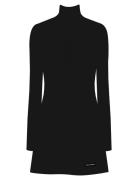 Ls Scuba Fit And Flare Dress Black Calvin Klein Jeans