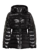 Belted Lightweight Puffer Black Calvin Klein