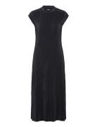 Plisse Maxi Dress Black Calvin Klein