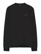 Tjm Slim Chest Linear Ls Tee Ext Black Tommy Jeans