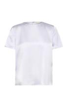 Matte Shine Satin Ss Shell Top Purple Calvin Klein