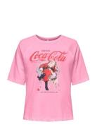 Carcoca Cola Xmas Life S/S Top Jrs Pink ONLY Carmakoma