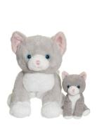 The Cat Tuva With Kitten Grey Teddykompaniet