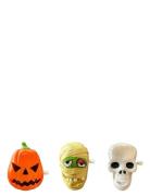 Halloween Windup Jumping Skull - Assorted 1 Of 3 Patterned Magni Toys